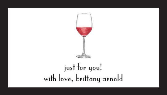 Red Wine Folded Enclosure Cards